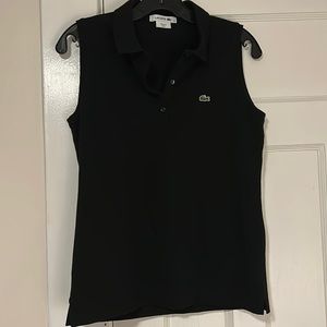 Lacoste Sleeveless Polo womens black size 38